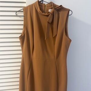 Calvin Klein Sleeveless Tie-Neck Midi Dress